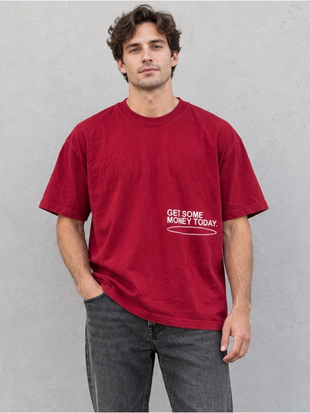 Richer Shots Financial Peace Rocket Graphic Tee M